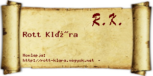 Rott Klára névjegykártya